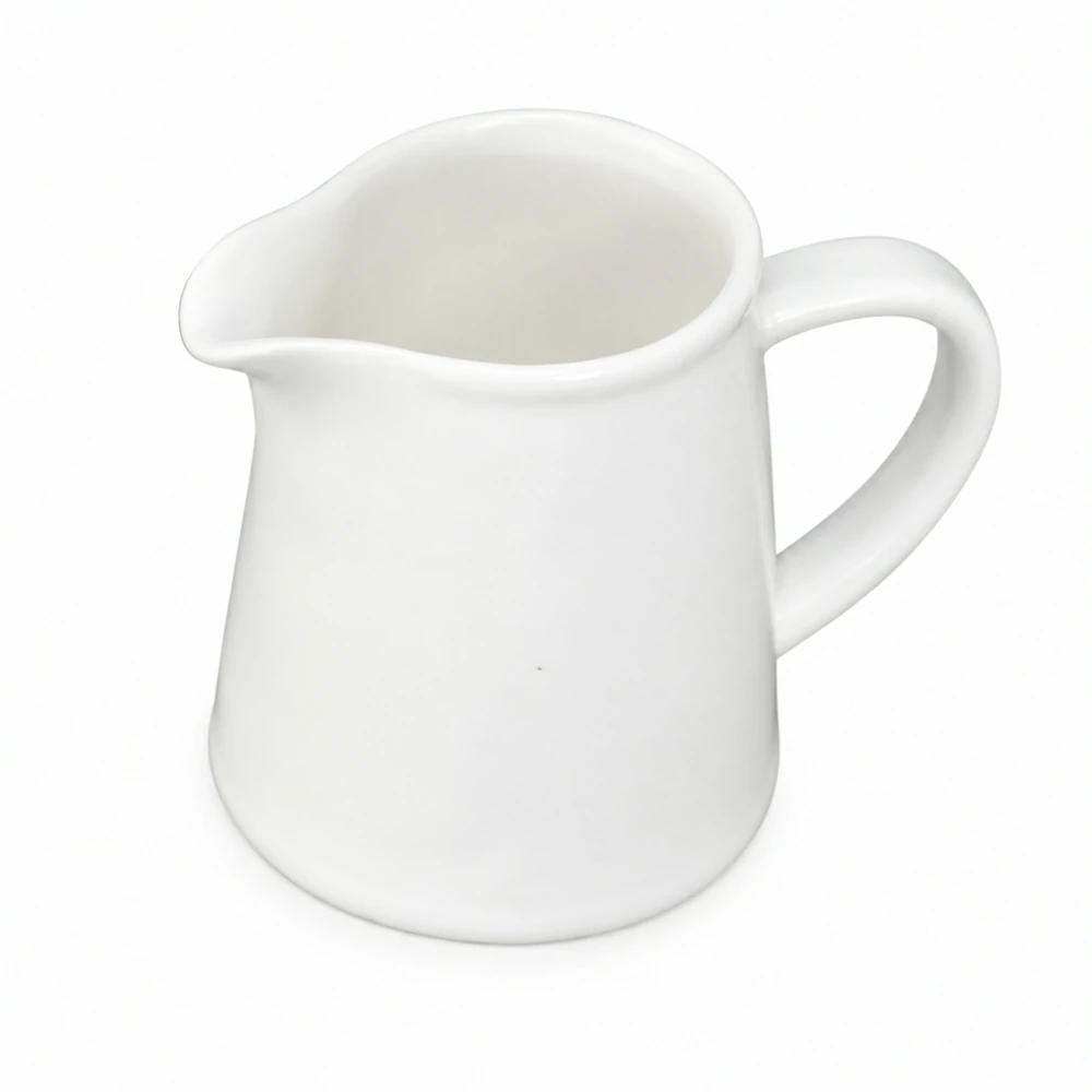 White Ceramic Milk Creamer Pitcher  for Restaurants and Cafes Wholesale