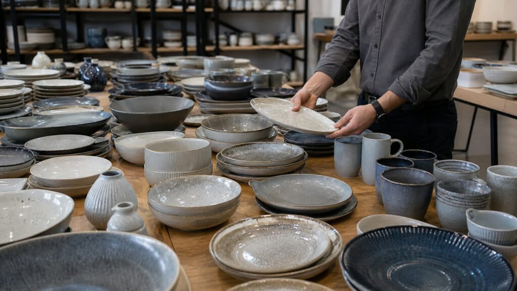 ready stock ceramic tableware wholesale buyer evaluation for define the buyer and channel in glo