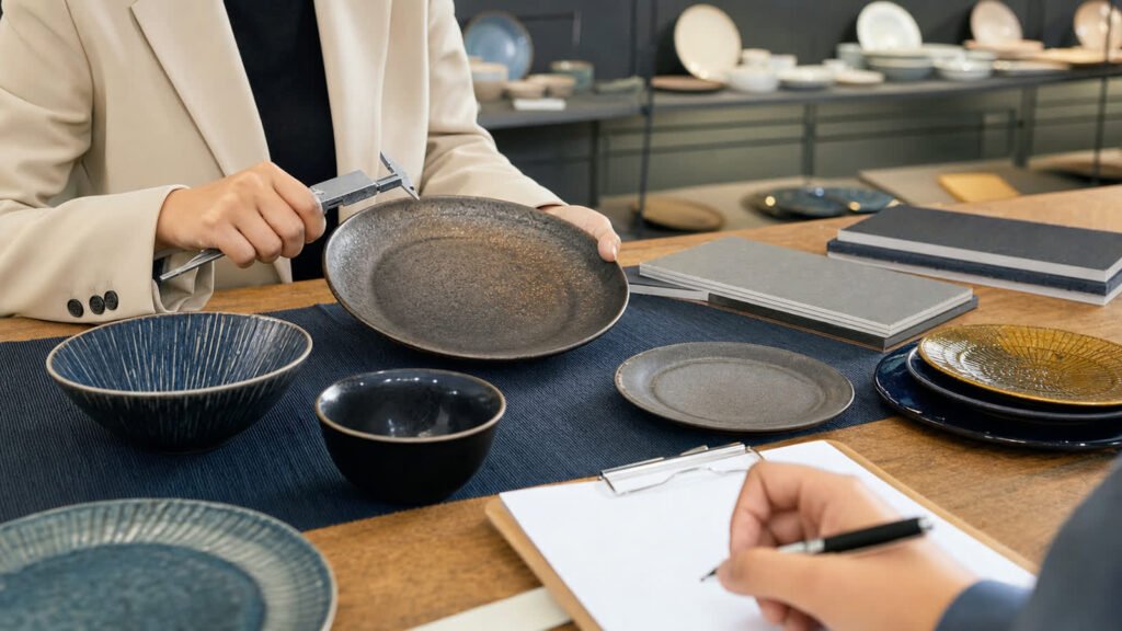 wholesale ceramic tableware wholesale buyer evaluation for approve samples and quality criteria