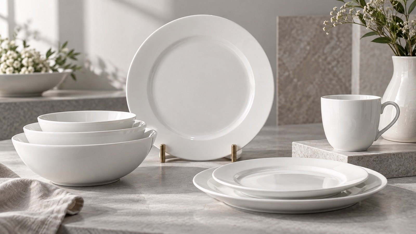 Wholesale White Ceramic Dinnerware Selection for Distributors