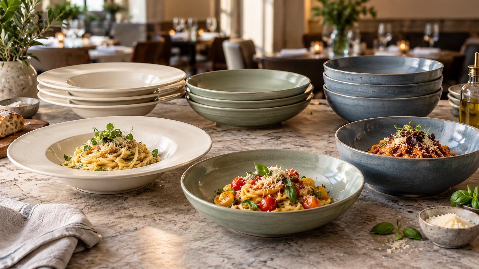 Wholesale Ceramic Pasta Bowls Guide to Shape and Serving Capacity